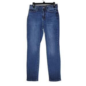 Judy Blue Boyfriend Jeans Womens 5/27 Dark Wash Denim Stretch High Rise Faded